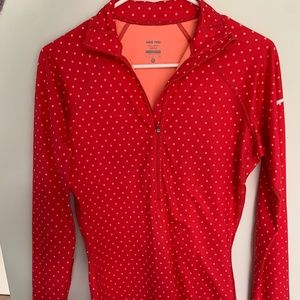 Red Polka Dot Nike Quarter Zip